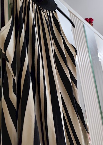 Mango Zebra Desenli Uzun Pilili Siyah Kadın bluz