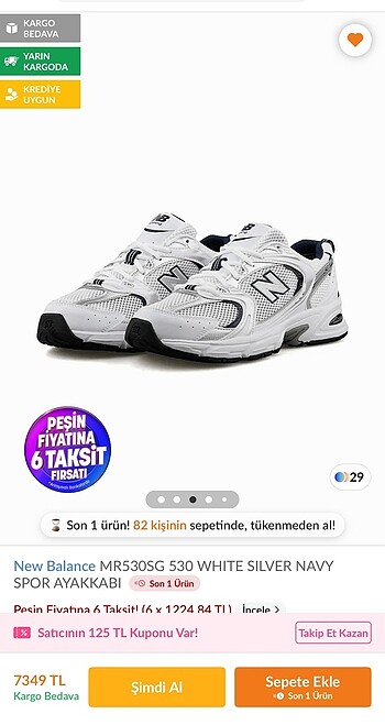 Beyaz yok satan New Balance 530