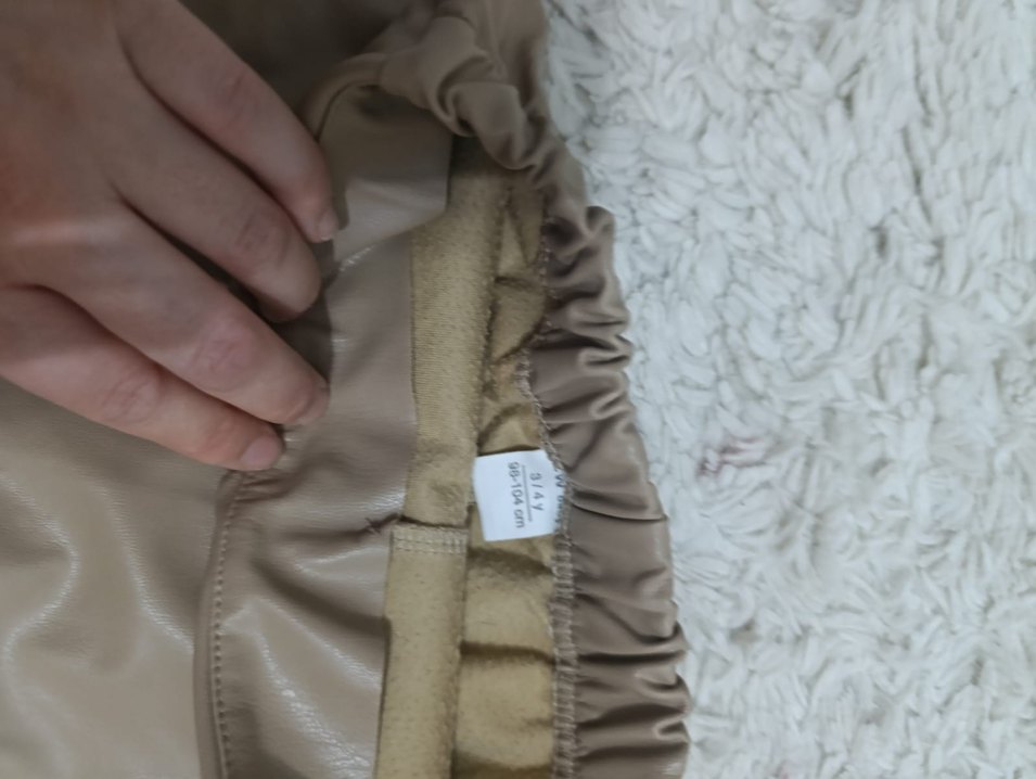 kız cocuk deri şort - Görsel 2