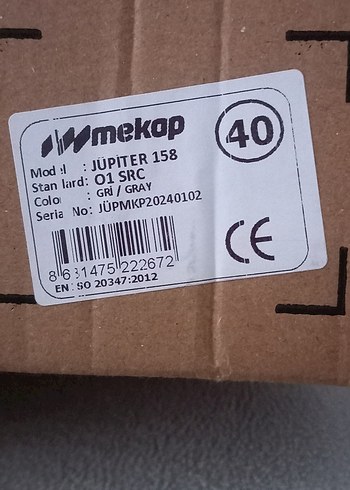 Gri Erkek İş Ayakkabısı Cırt Cırtlı - Görsel 8