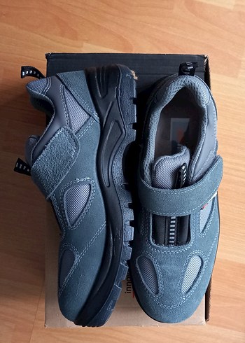 Gri Erkek İş Ayakkabısı Cırt Cırtlı - Görsel 3