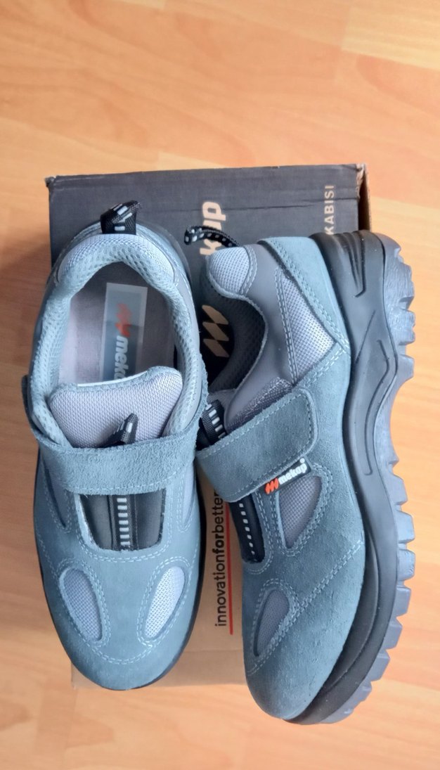 Gri Erkek İş Ayakkabısı Cırt Cırtlı - Görsel 4