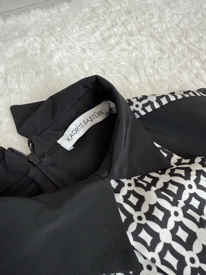 Desenli Siyah Gri Uzun Hamile Eteği - Görsel 3