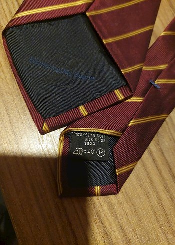  Beden bordo Renk Ermenegildo Zegna Marka Bordo Çizgili Erkek Kravat