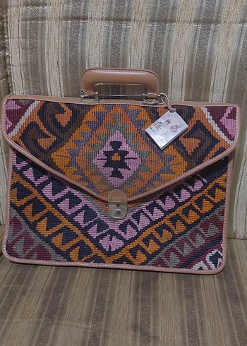 Bohem Çok Renkli Kilim Kadın El Çantası