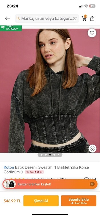 korse detaylı sweatshirt