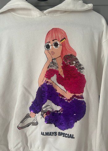 Zara 7/8 yaş Kapüşonlu Sweatshirt - Görsel 5