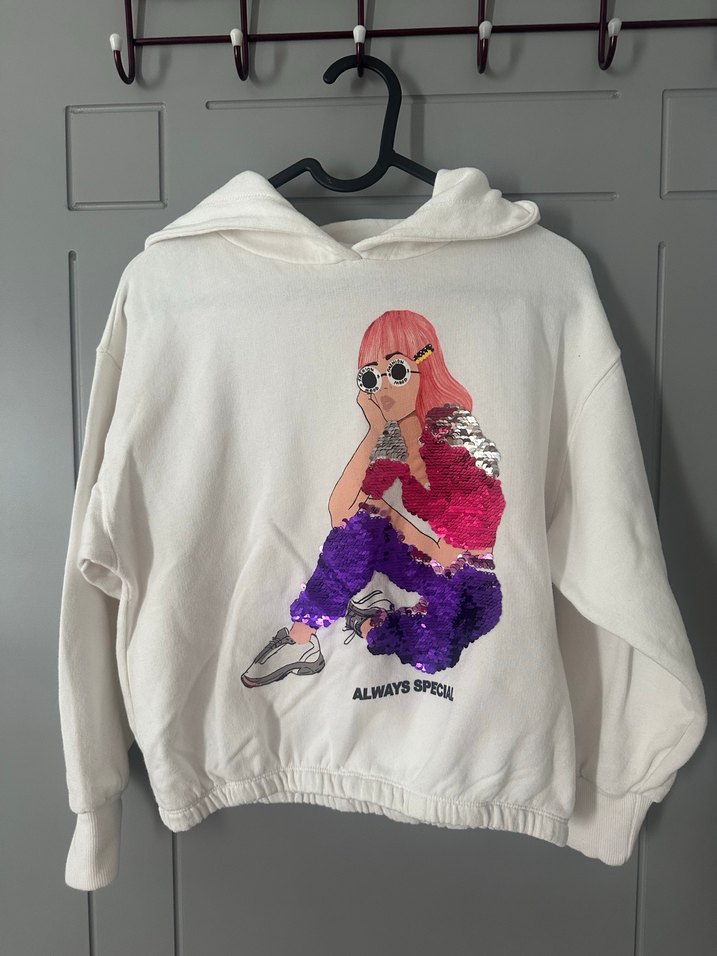 Zara 7/8 yaş Kapüşonlu Sweatshirt - Görsel 3