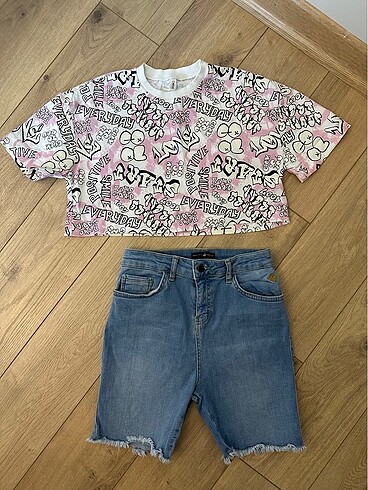 Beverly hills denim sort defacto t-shirt