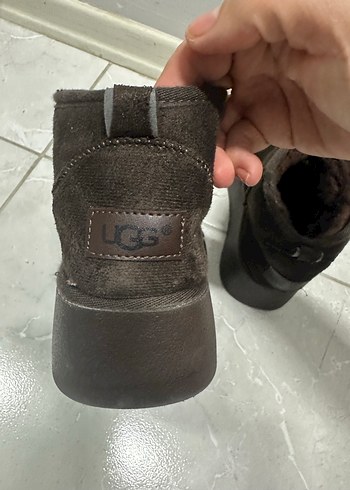 Ugg Kahverengi Kadın 36 beden Kürklü Dolgu Topuk Bot - Görsel 3