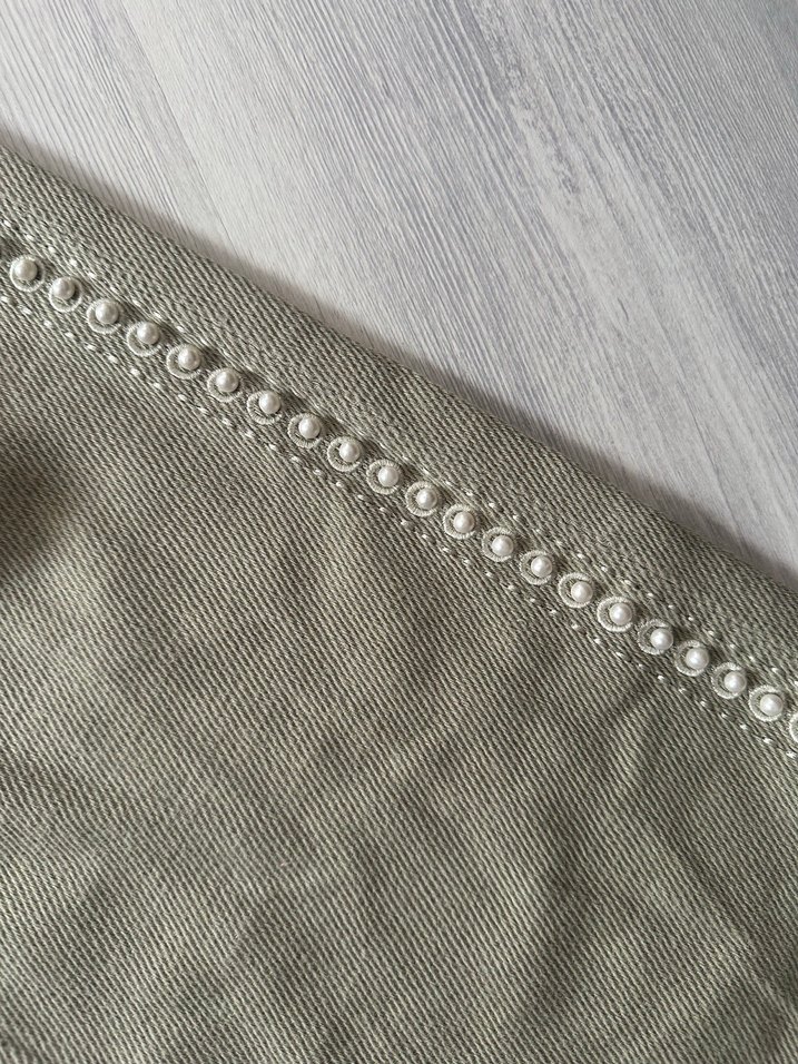 Zara 7/8 yaş açık yeşil incili pantolon - Görsel 5