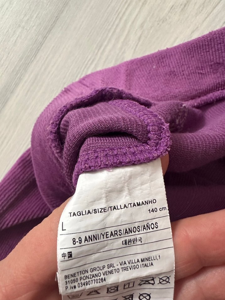Benetton 7/8 yaş mor kadife pantolon - Görsel 4