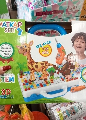 Beden 3D Eğitici Matkap Seti Hayvanlar