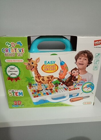 3D Eğitici Matkap Seti Hayvanlar
