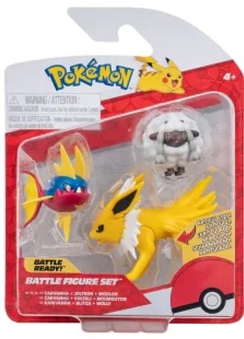  Pokemon Battle 3'lü Figür Seti Seri -Necotoys 