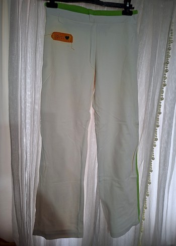 Diğer Acik Yesil Minimalist Rahat Pantolon