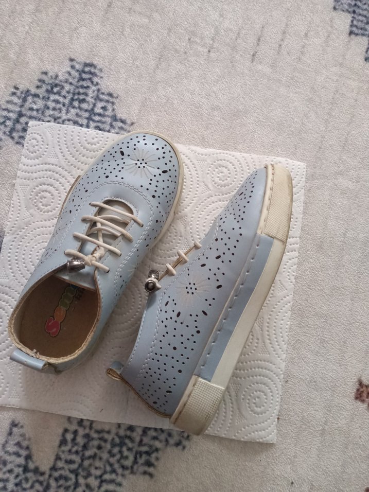 Mavi Bağcıklı kız Çocuk Ayakkabı.. - Görsel 2