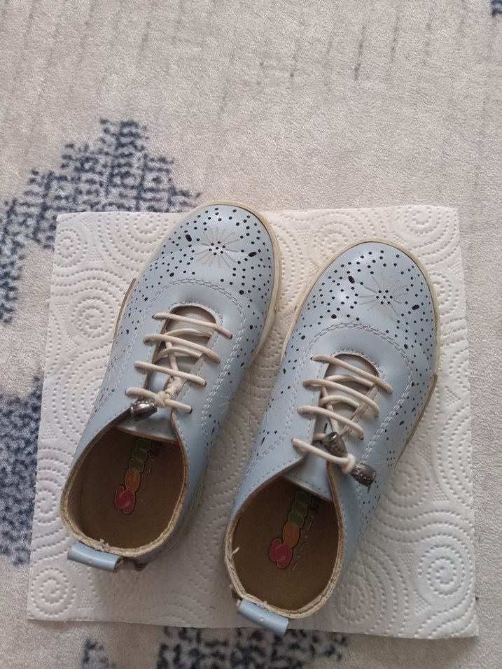 Mavi Bağcıklı kız Çocuk Ayakkabı.. - Görsel 3