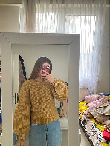 Zara BLUZ KAZAK TAY