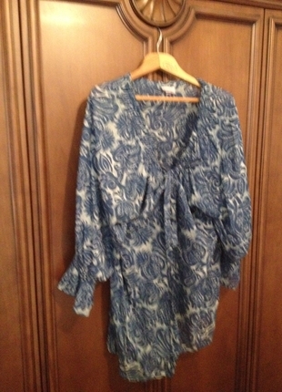 m Beden mavi Renk STEFANEL OVERSİZE BOHO TUNİK