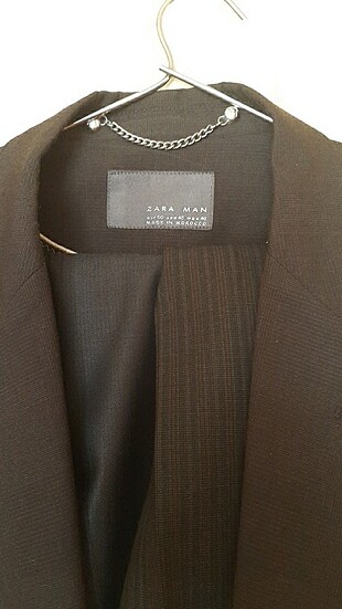 Zara Zara Man siyah hafif cizgili takim elbise medium large uyumlu 