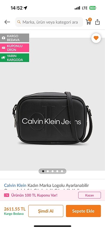 Calvin klein orijinal çanta