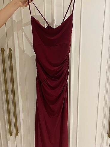 Bordo Trendyol abiye