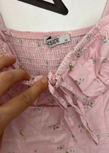 LC Waikiki Pembe Uzun Bohem Ruffled Elbise