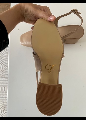 Bej Tokalı Kadın Topuklu Ayakkabı - Görsel 3