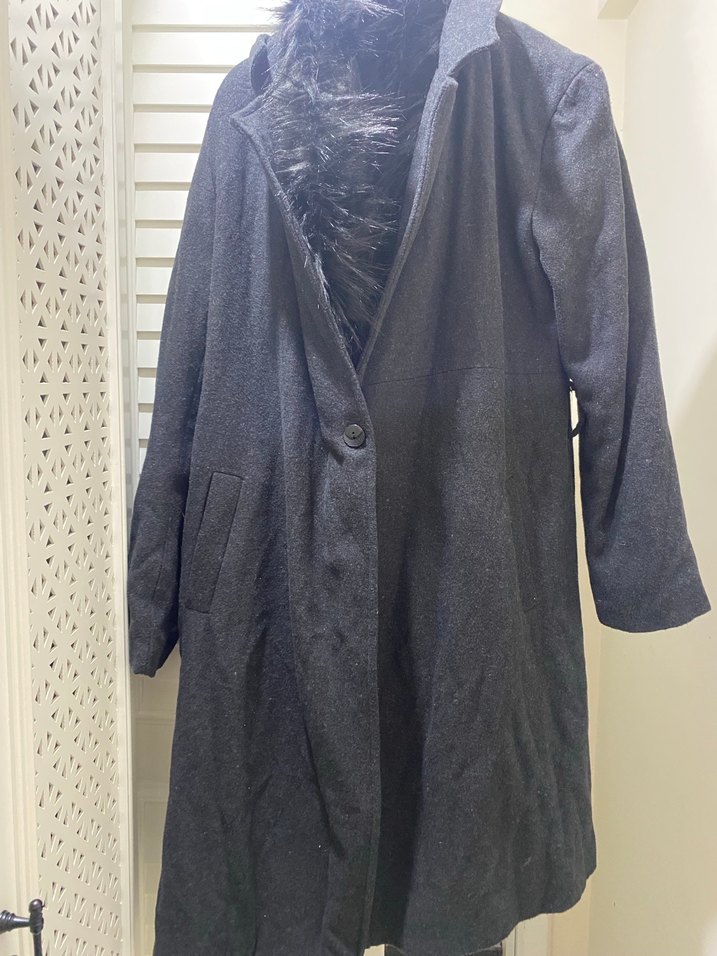 Siyah Kürklü Uzun Kaban - Görsel 2