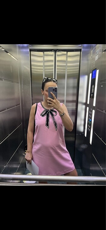 36 Beden Koton taşlı elbise