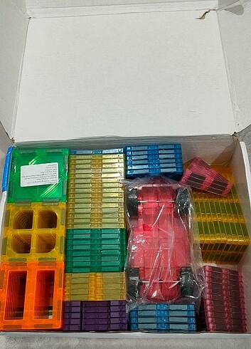 Beden Renk Manyetik blok 120 parca arabali