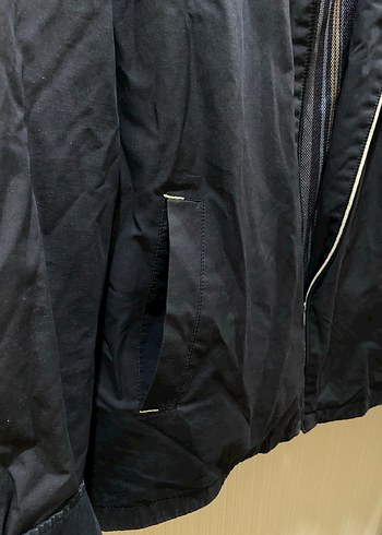 Erkek Mavi Parlak Ceket, Fermuarlı, Normal Boy - Görsel 2