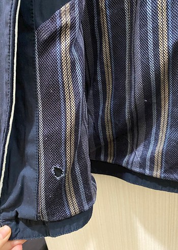 Erkek Mavi Parlak Ceket, Fermuarlı, Normal Boy - Görsel 7