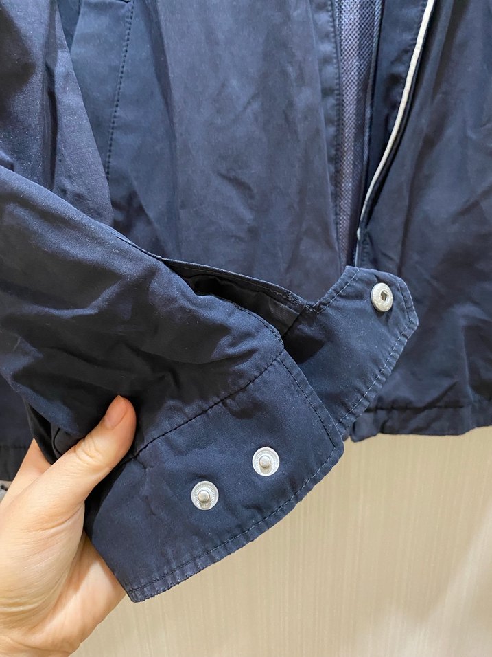 Erkek Mavi Parlak Ceket, Fermuarlı, Normal Boy - Görsel 3