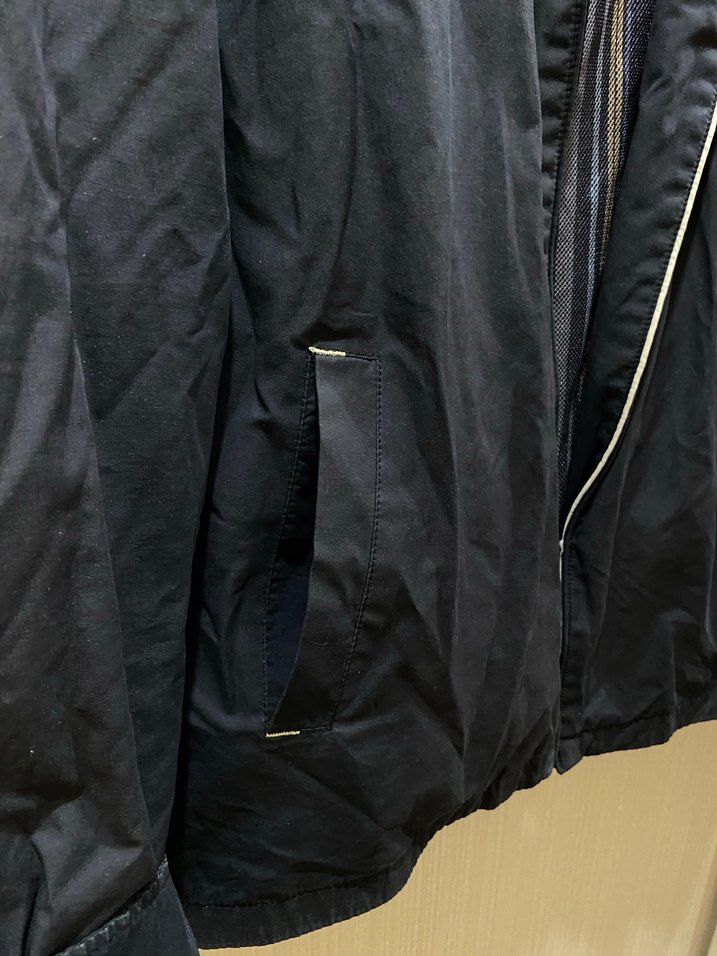 Erkek Mavi Parlak Ceket, Fermuarlı, Normal Boy - Görsel 2