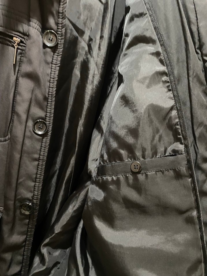 Düğmeli Siyah Erkek Sokak Stili Mont - Görsel 5