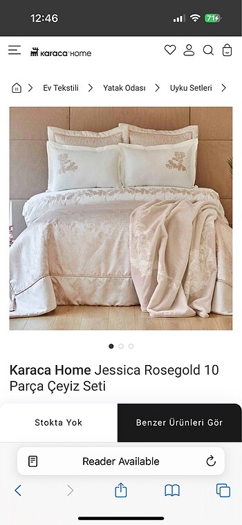 Karaca Home Jessica Rosegold 10 Parça Çeyiz Seti