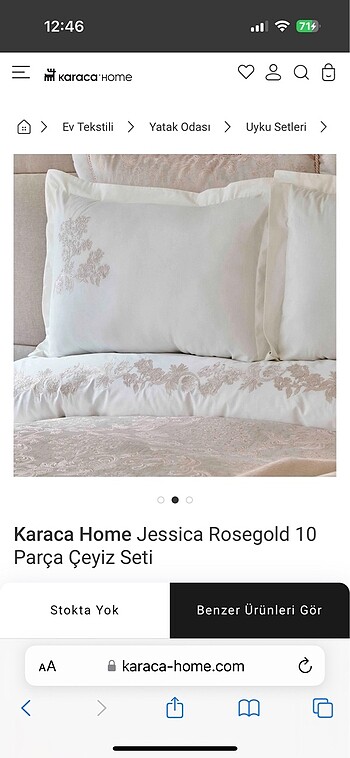 Karaca Home Karaca Home Jessica Rosegold 10 Parça Çeyiz Seti