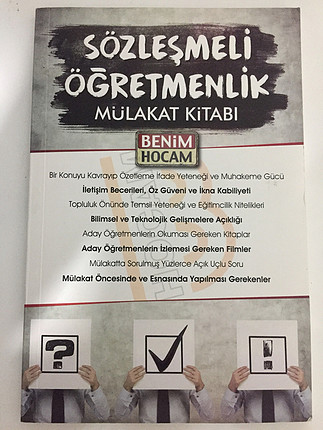 Benim hocam mülakat kitabı 