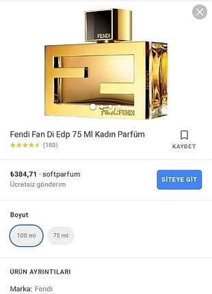 Fendi fendi unisex parfüm 