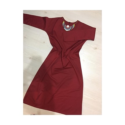 bordo elbise 