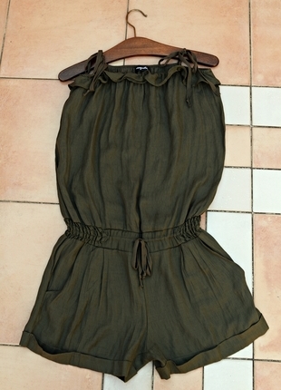 HAKİ RENKLİ KISA ŞORT TULUM - M / L BEDEN