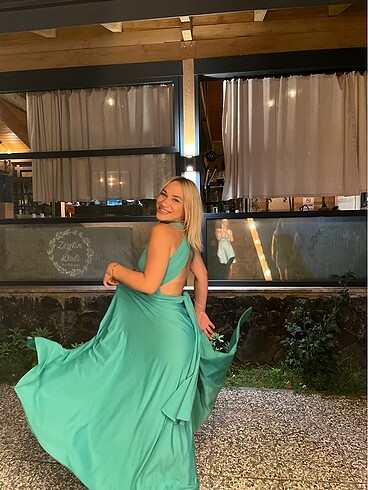 Kikiriki Yeşil gece elbisesi