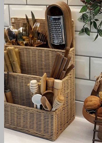 metal iskeletli rattan katlı kaşıklık