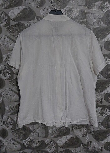 Tertemiz, güpürlü keten gömlek - Görsel 2