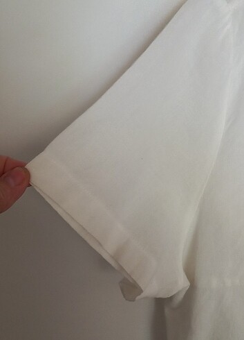 Tertemiz, güpürlü keten gömlek - Görsel 3