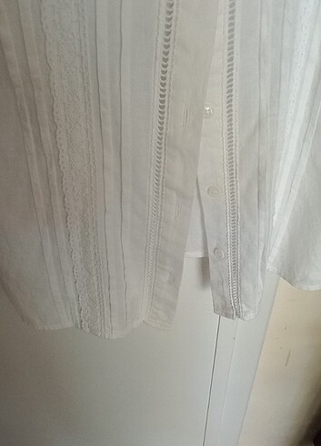Tertemiz, güpürlü keten gömlek - Görsel 7
