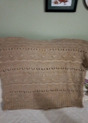 Bej Örgü Kadın Midi Hırka - Görsel 3