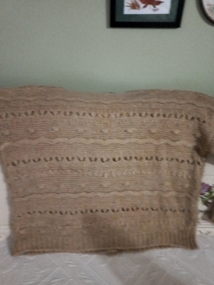 Bej Örgü Kadın Midi Hırka - Görsel 3